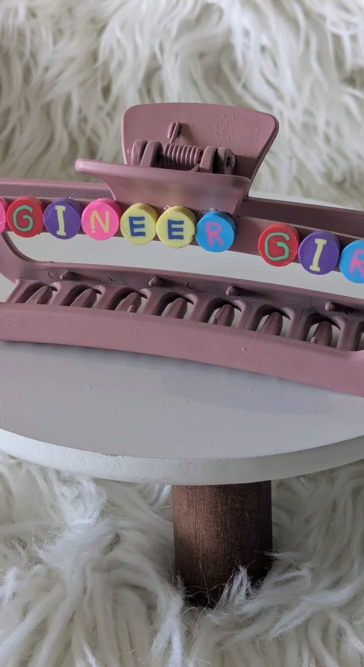 Engineer Girl Hair Clip Claw Style Handcrafted | NWT